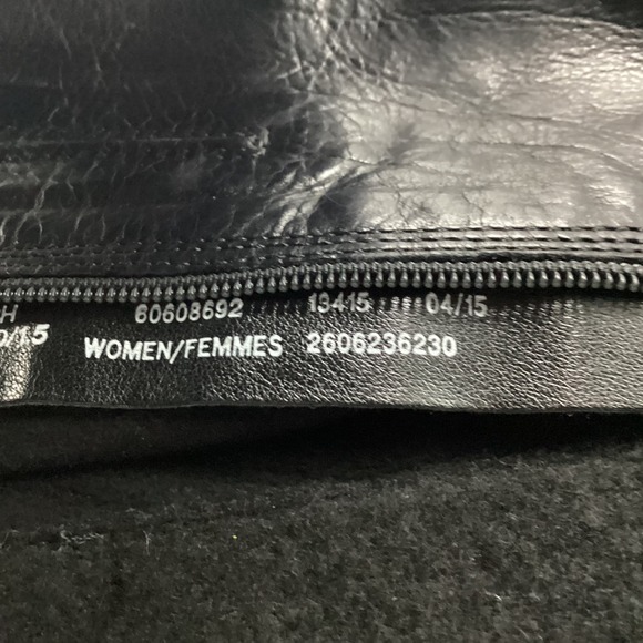 Clarks Black Leather Knee High Boots Buckle Zip Women Size 7.5 M - Picture 8 of 11